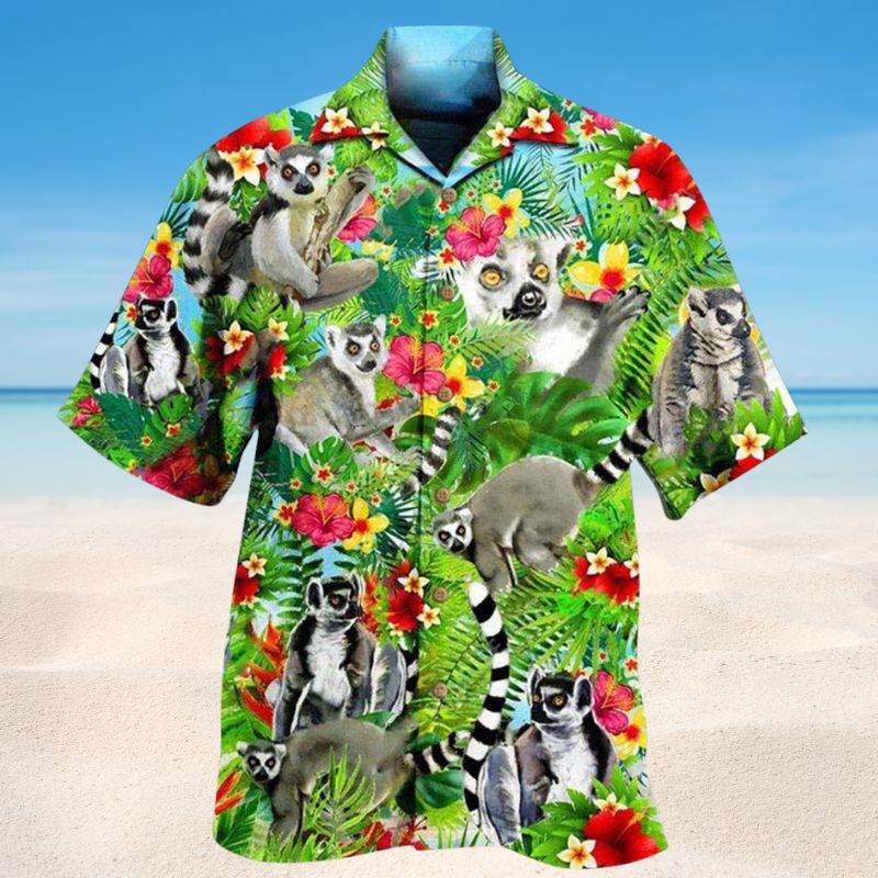 Lemur Tropical Flower Edition – Hawaiian Shirt