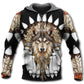 Native Wolf Feather Art Style - 3D Hoodie
