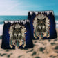 Native Wolf Feather Pattern Art – Beach Short