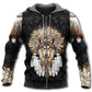 Native Wolf Listen To Wind Style - 3D Hoodie