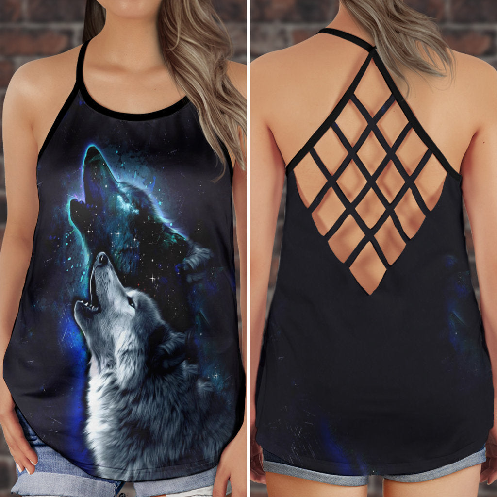 Wolf Moon Spiritual Nature Lover Style – Hollow Tank Top