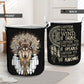 Native wolf listen to the wind - Laundry basket - LAUB04LIN120222-Owls Matrix