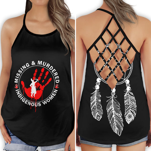 Native Woman Sunshine Beauty Empowerment Art Style - Hollow Tank Top