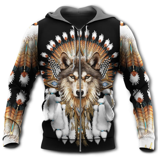 Native Culture Wolf Artistic Style - 3D Hoodie