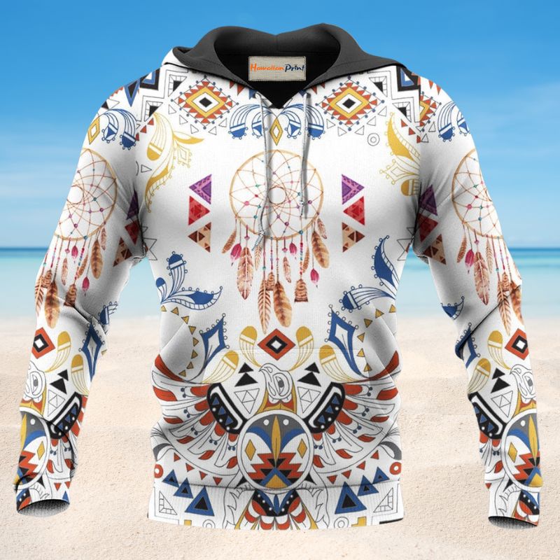 Native Dreamcatcher Simple White - 3D Hoodie
