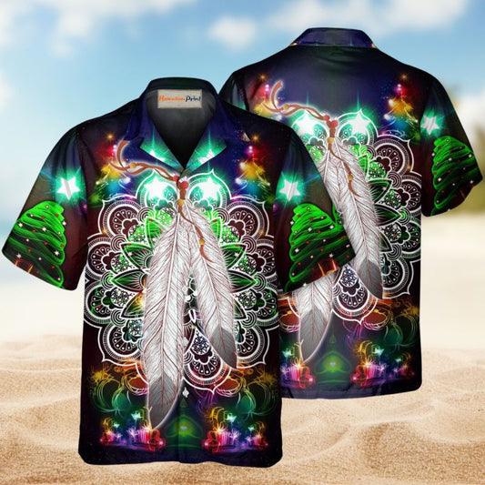 Native Feather Mandala Christmas – Hawaiian Shirt