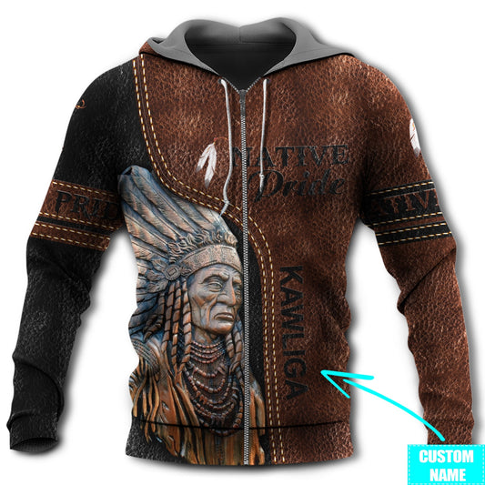 Native Pride Portrait Personalized - 3D Hoodie