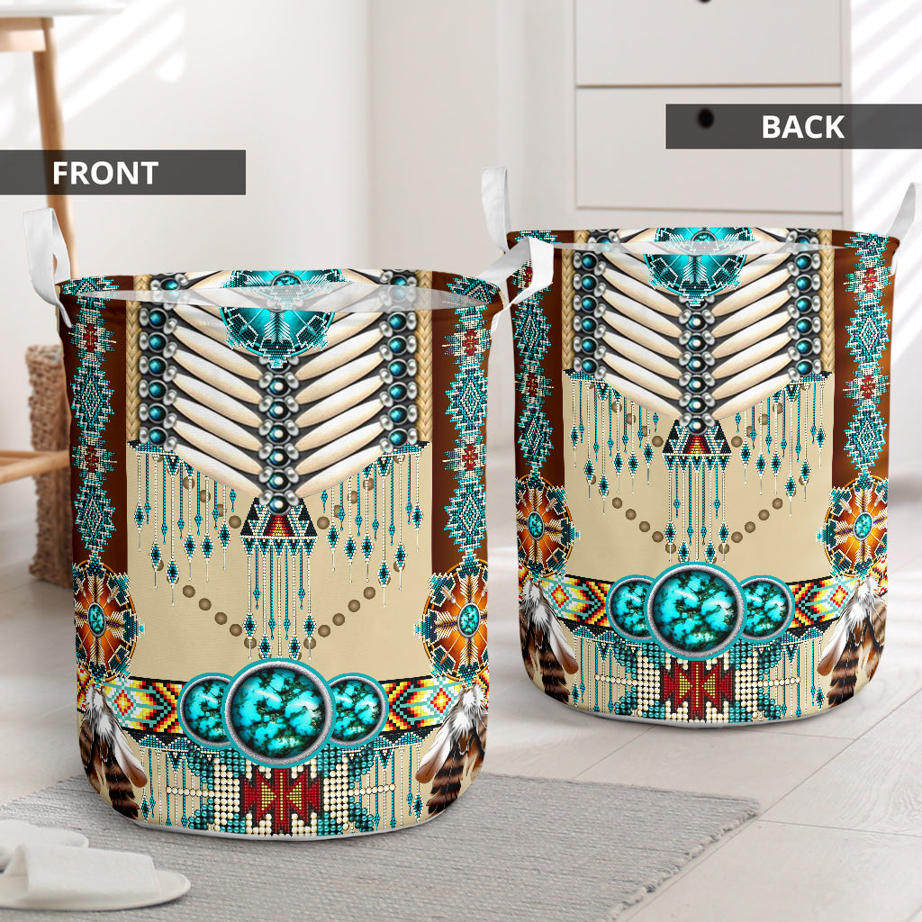 Native american honoring - Laundry basket-Owls Matrix