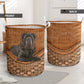 Dog Neapolitan Mastiff Dog Rattan Teaxture - Laundry Basket - Owls Matrix LTD