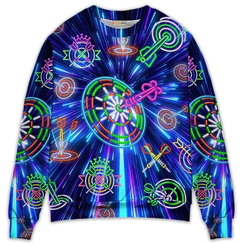 Neon Dart Light Awesome Style – Sweater - Ugly Christmas Sweater