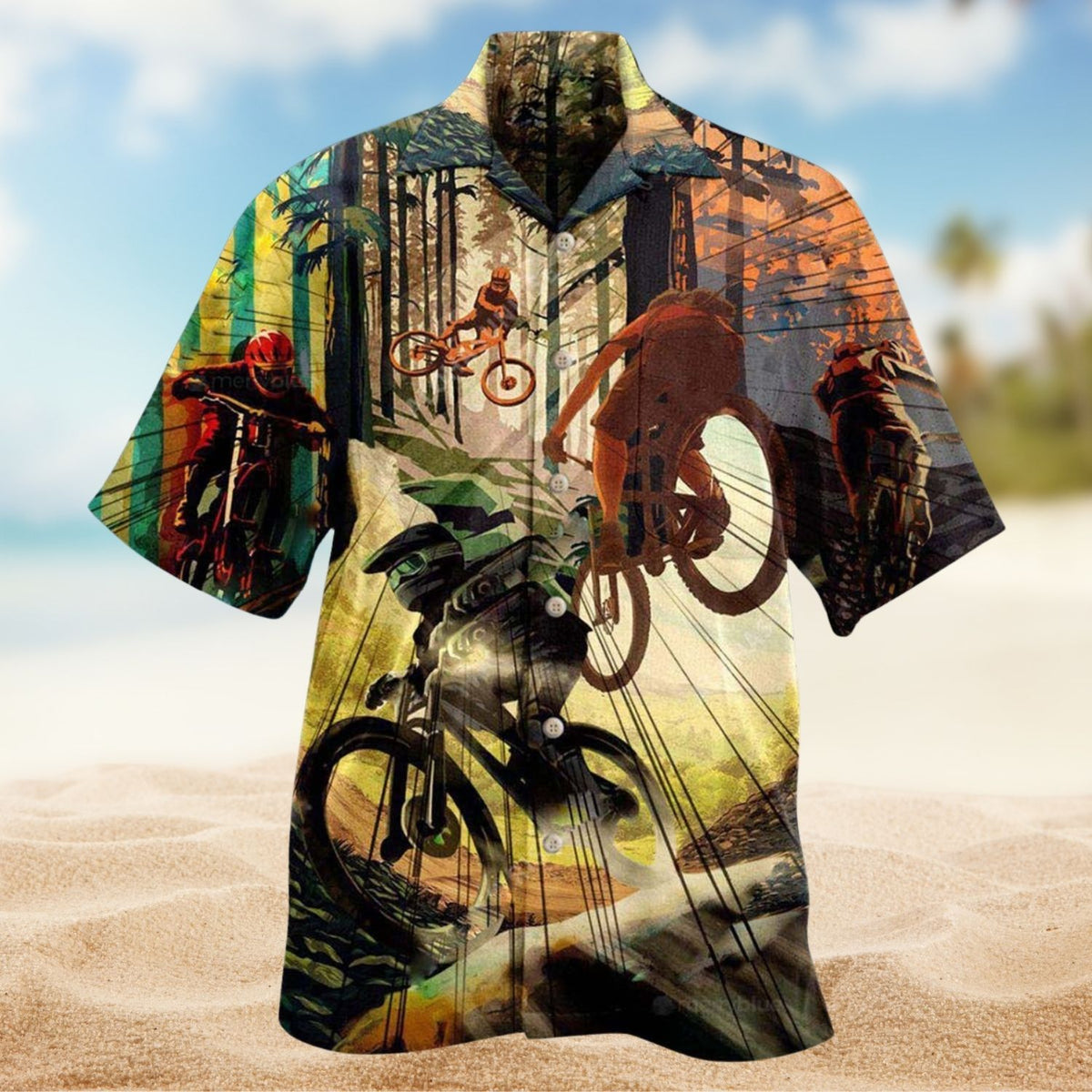 Never Underestimate A Man With A Mountain Bike Edition – Hawaiian Shirt