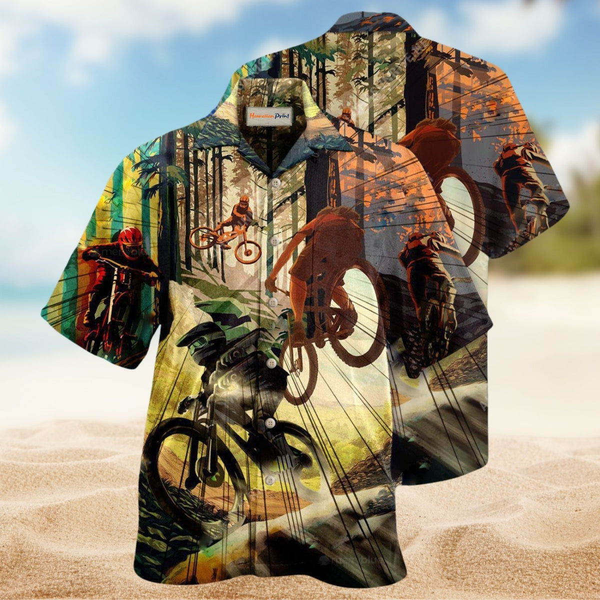Never Underestimate A Man With A Mountain Bike Edition – Hawaiian Shirt