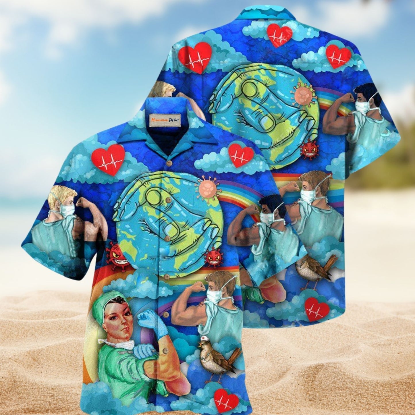 Never Underestimate A Survivor Nurse Edition – Hawaiian Shirt