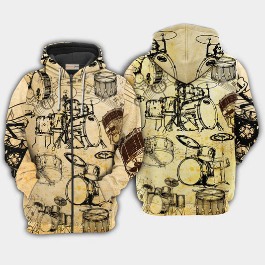 No Drums No Life Quote Art – 3D Hoodie