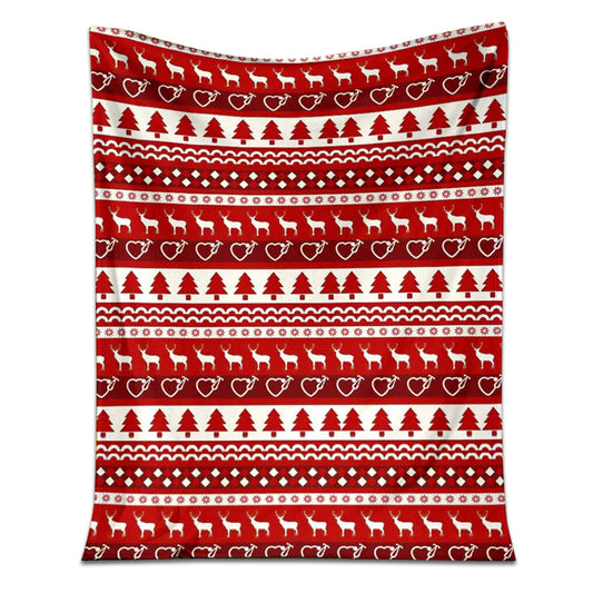 Nurse Christmas Simple Pattern 50 x 60 Inch Flannel Blanket For Cozy Bedroom And Sofa Decor