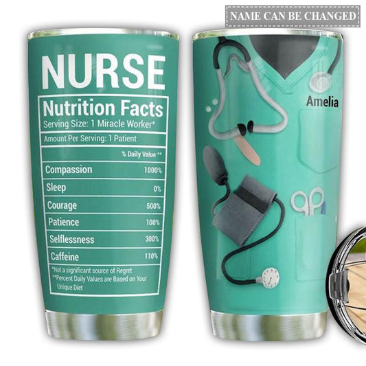 Nurse Lover In Blue Personalized 20 Oz Tumbler