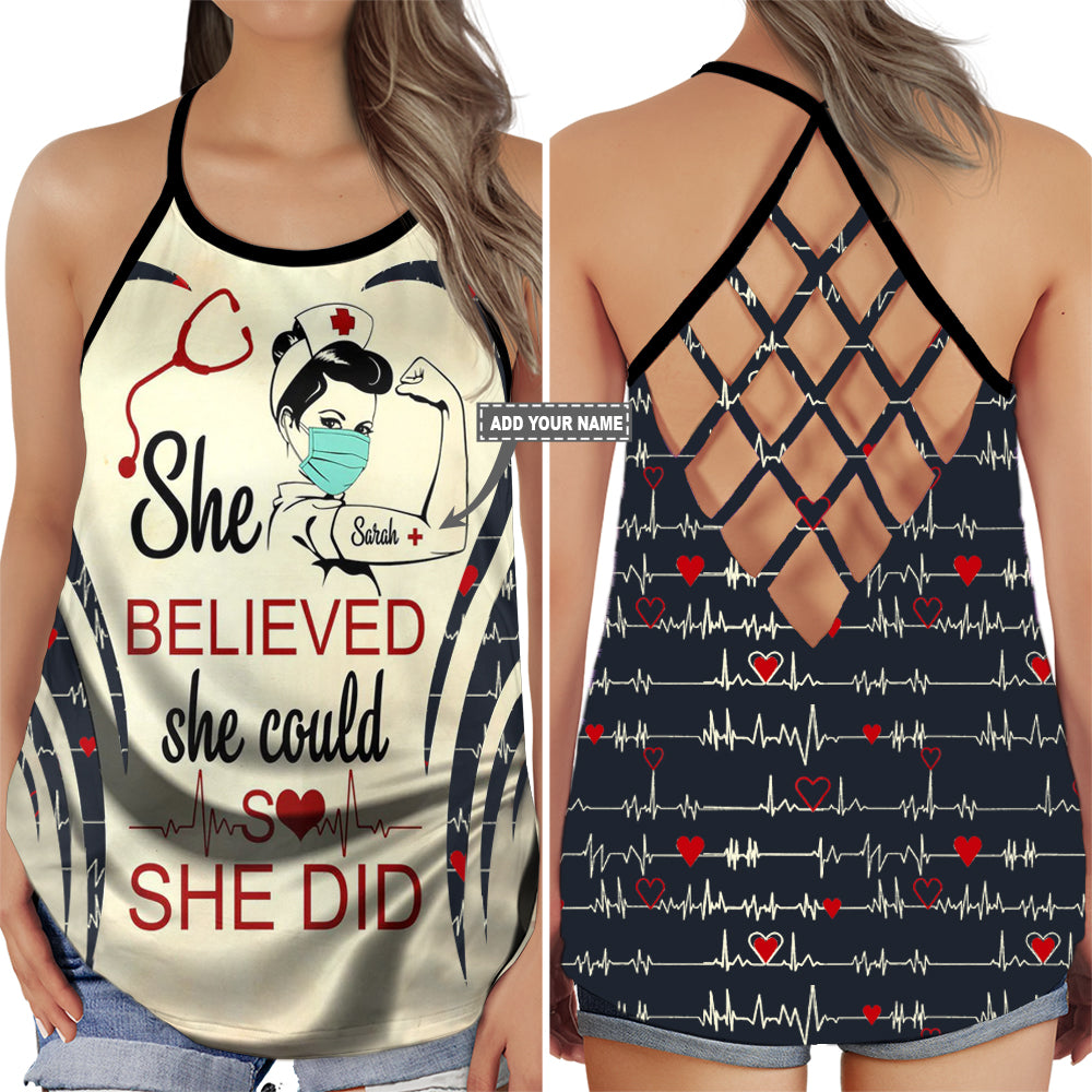 Nurse Personalized Inspirational Quote – Hollow Tank Top
