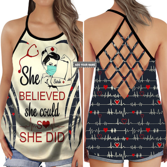 Nurse Personalized Inspirational Quote – Hollow Tank Top