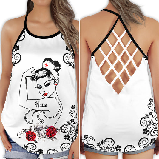 Proud Nurse Stronger Every Day - Hollow Tank Top