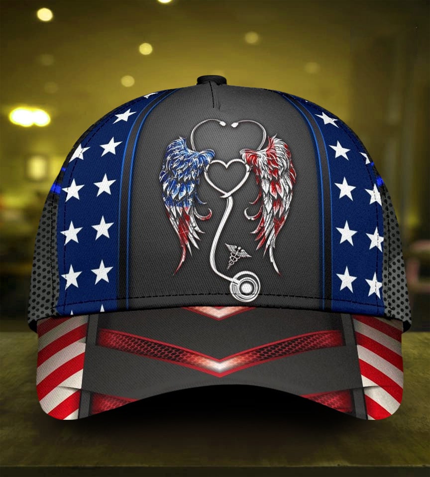 Nurse Wings American Flag – Classic Cap
