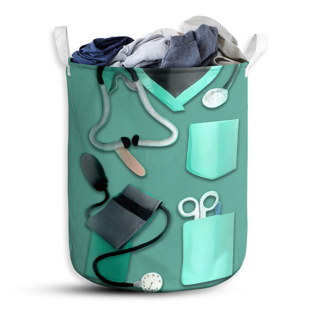 S: 17.72”x13.78” (45x35 cm) Nurse Facts Basic Style - Laundry Basket - Owls Matrix LTD