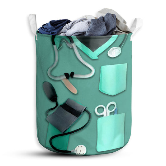 S: 17.72”x13.78” (45x35 cm) Nurse Facts Basic Style - Laundry Basket - Owls Matrix LTD