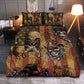 Retro Cowboy Skull Bedding Cover For Gothic Bedroom Decor And Dark Cozy Home Style
