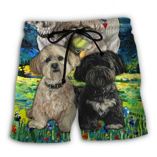 Lhasa Apso Artistic Dog Lover - Beach Short