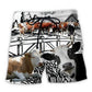 Funny Farm Cow Artistic - Beach Short