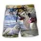 Great Pyrenees Artistic Dog Lover - Beach Short
