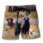 Labrador Retriever Hunting Dog Art - Beach Short
