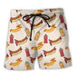 Funny Hot Dog Food Humor - Beach Short