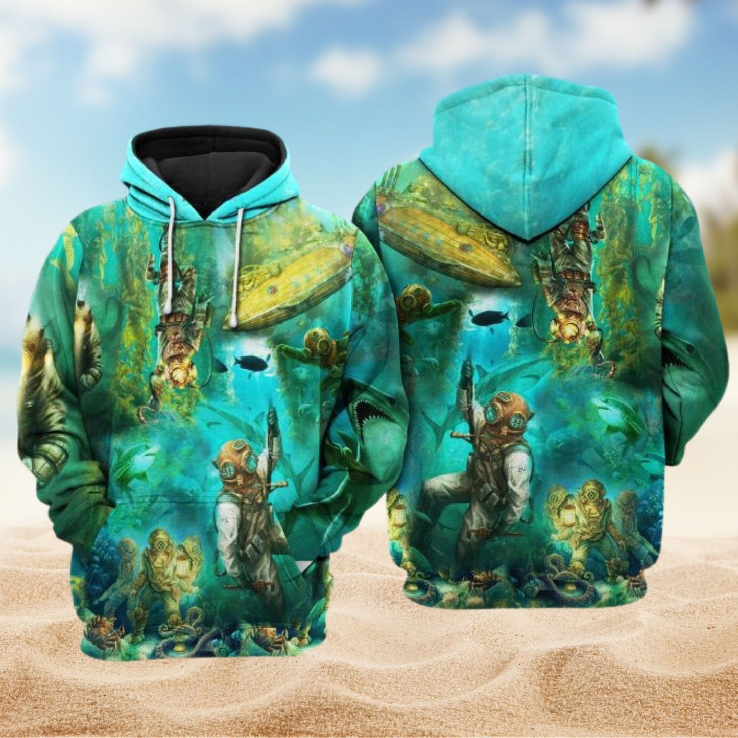 Ocean Into The Sea Quote Art – 3D Hoodie