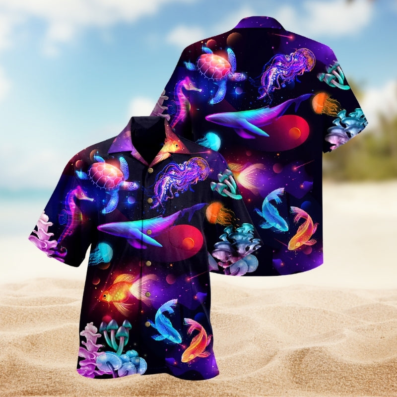 Ocean Love Fish Turtle Limited Edition – Hawaiian Shirt