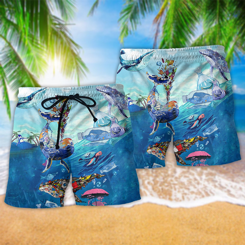 Save The Ocean Marine Life Art – Beach Short