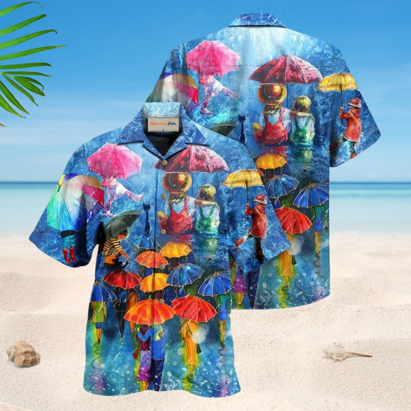 Umbrellas On A Rainy Day Style – Hawaiian Shirt