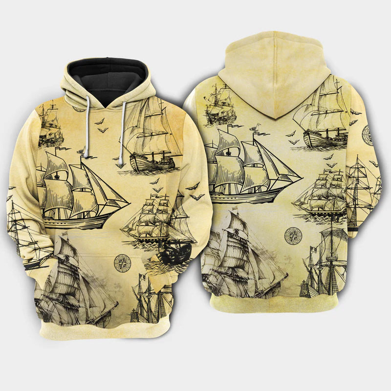 Octopus Love Ocean Blue Art – 3D Hoodie
