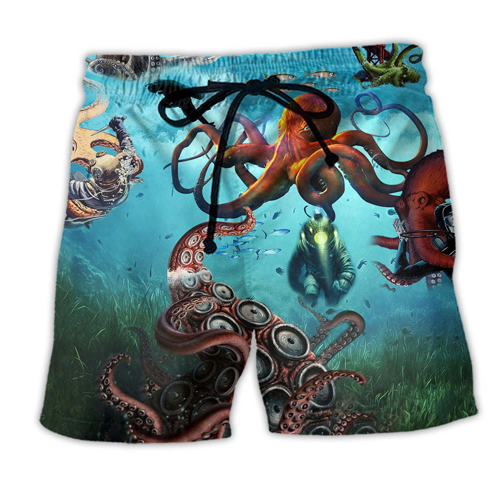 Octopus Protect Ocean Art – Beach Short