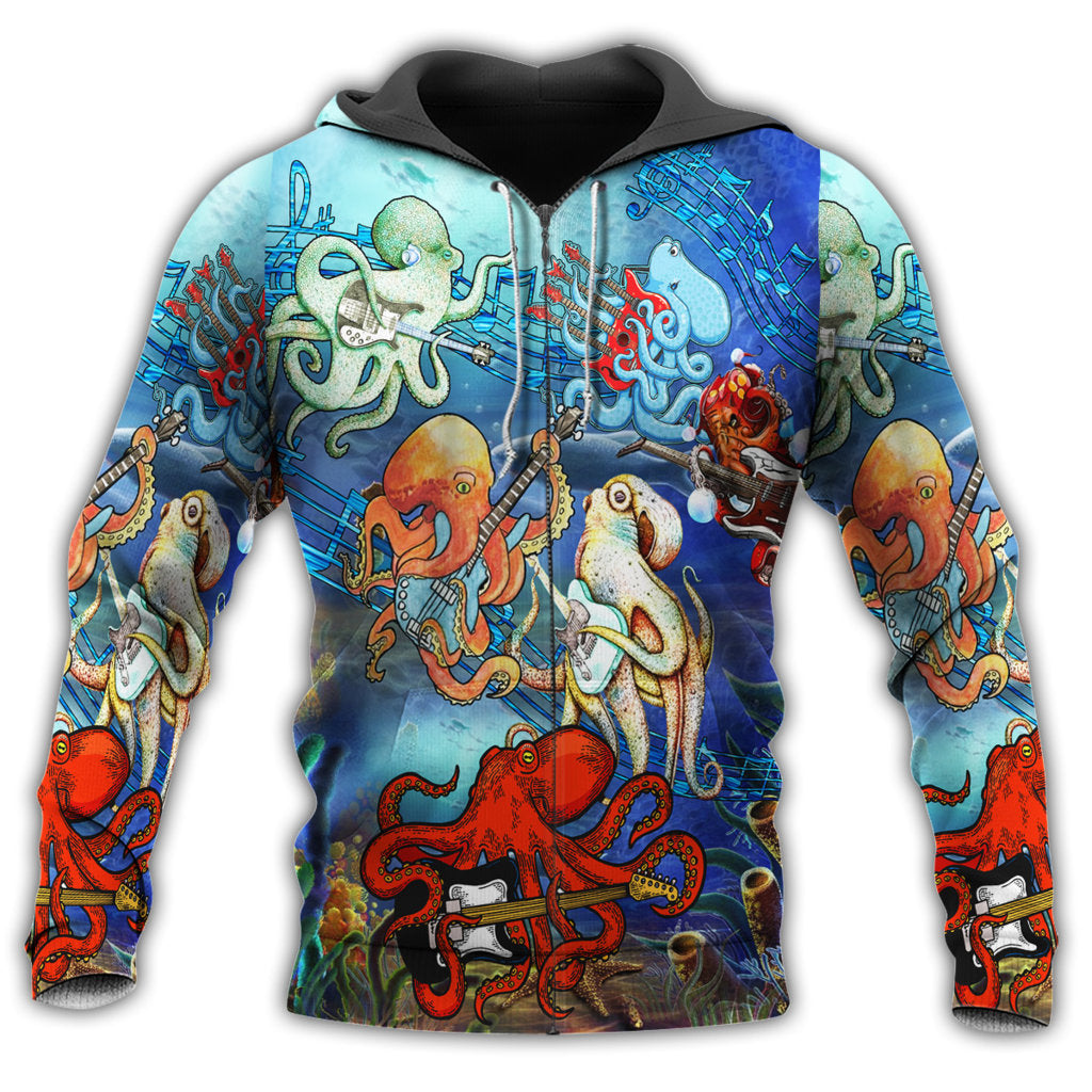 Rocktopus Music Octopus - 3D Hoodie