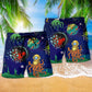 Galaxy Octopus Space Fantasy Art – Beach Short