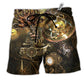 Beach Short / Adults / S Octopus Steampunk Revolution Snow Style - Beach Short - Owls Matrix LTD