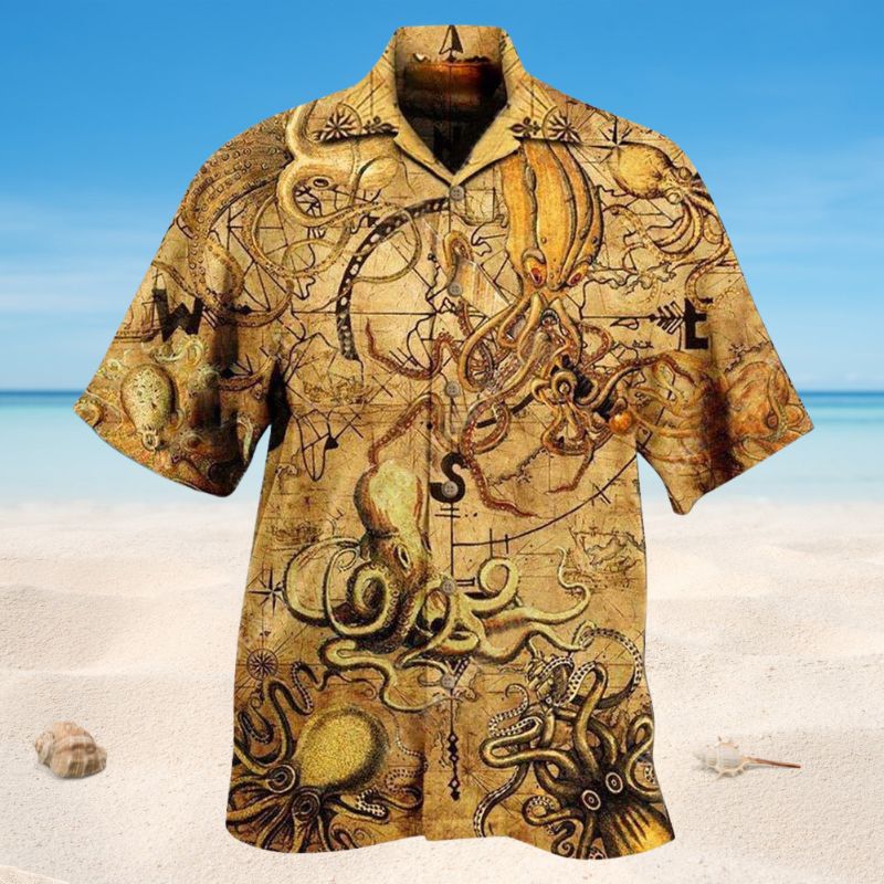 Octopus Vintage Treasure Hunting Edition – Hawaiian Shirt