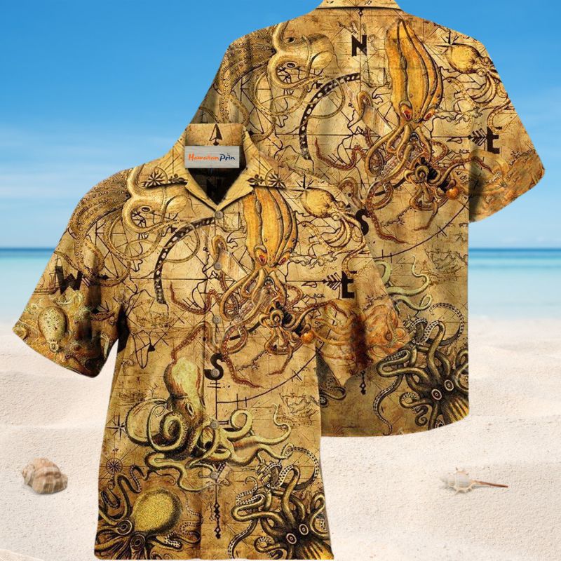 Octopus Vintage Treasure Hunting Edition – Hawaiian Shirt