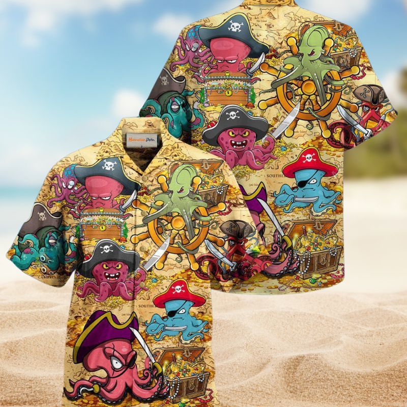 Octopus Pirate Captain Edition – Hawaiian Shirt