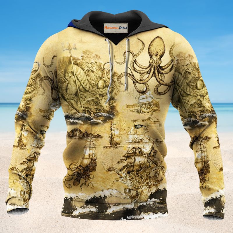 Octopus Sail Yellow Style - 3D Hoodie