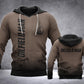 Oil Field Worker Dark Brown Style - 3D Hoodie