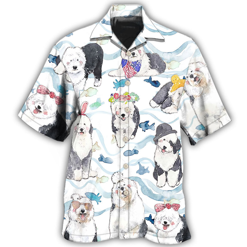 Old English Sheepdog Cute Dog - Hawaiian Shirt