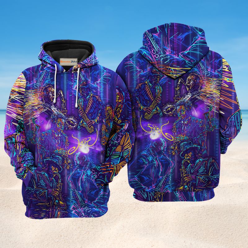 Old Man Saxophone Quote Art – 3D Hoodie