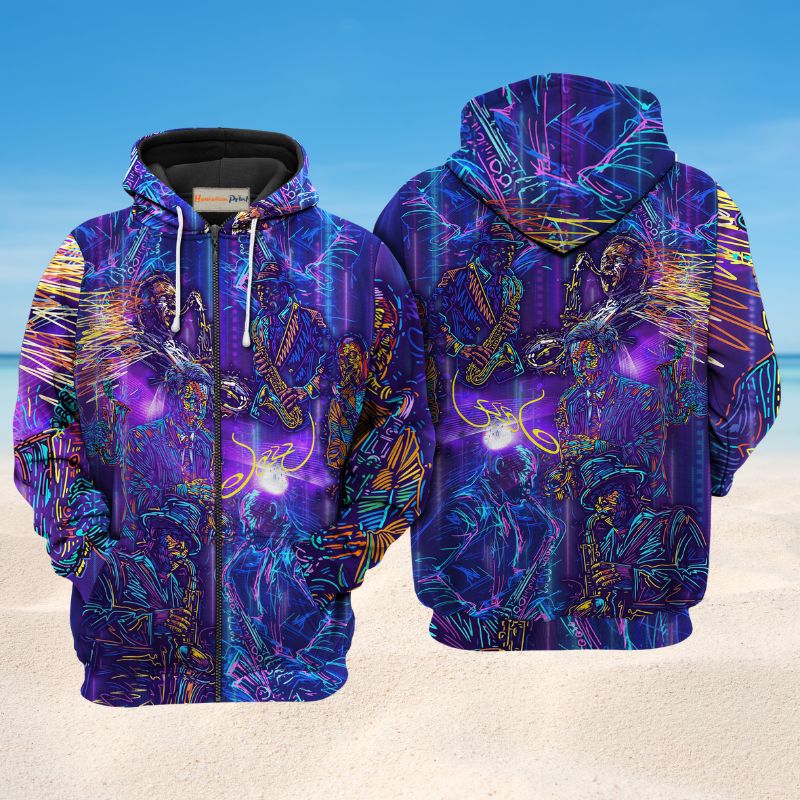 Old Man Saxophone Quote Art – 3D Hoodie