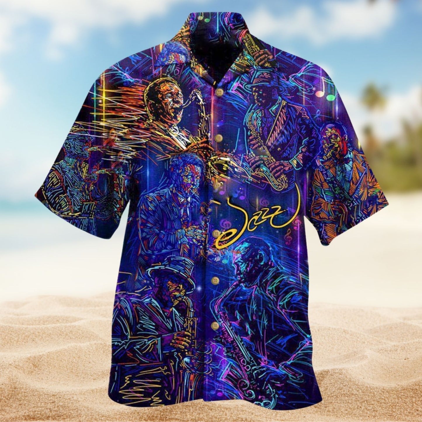 Old Man With A Saxophone Edition – Hawaiian Shirt